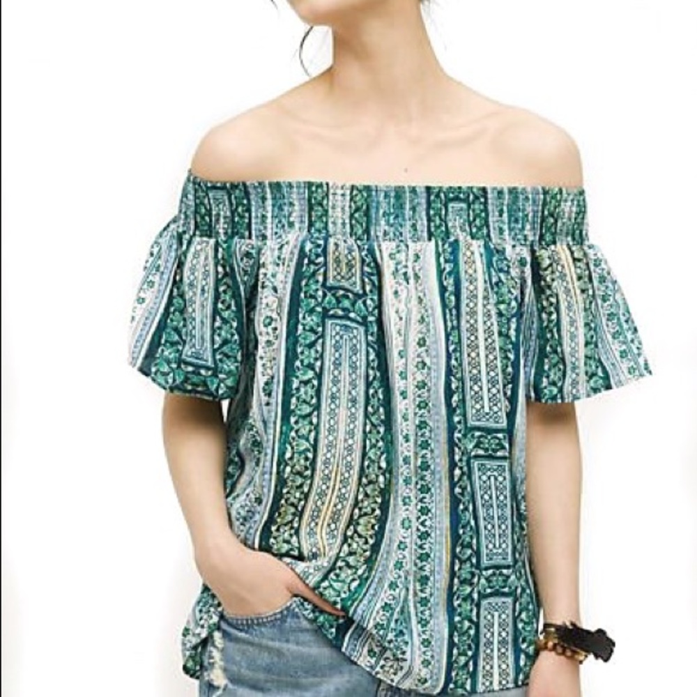 Anthro | HD in Paris Jacaranda Off Shoulder Top
